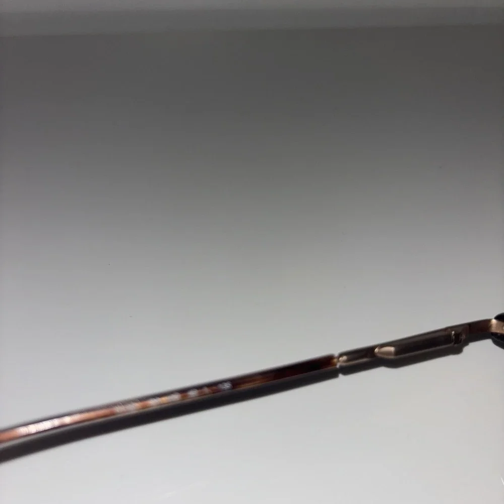 FRAMES ONLY Eyeglasses GUESS Unisex Geometric Brown Rose Gold Acetate VTG Y2K